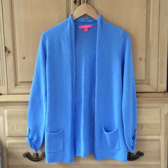 NWOT - Lilly Pulitzer Blue Cardigan Sweater - XS - Picture 2 of 6
